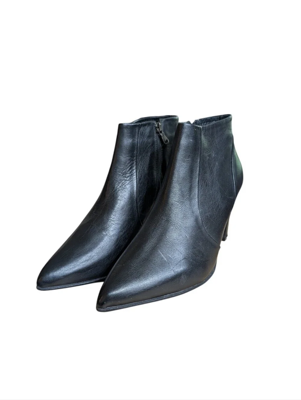 Fabianelli Italy Leather Pointed Toe Ankle Booties Heeled Boots EU 39/US 8.5